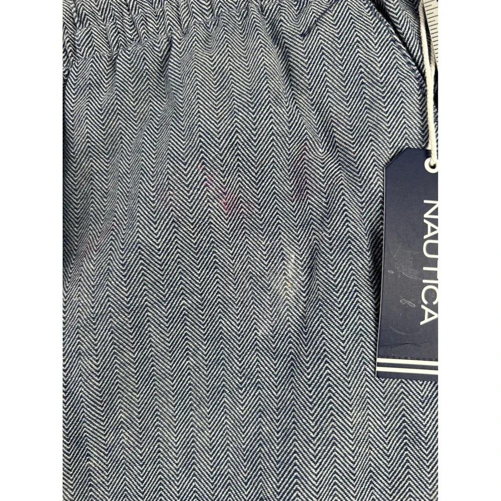 Nautica Mens XXL Shorts Lapis Blue Herringbone Cotton Classic Fit B5515T New